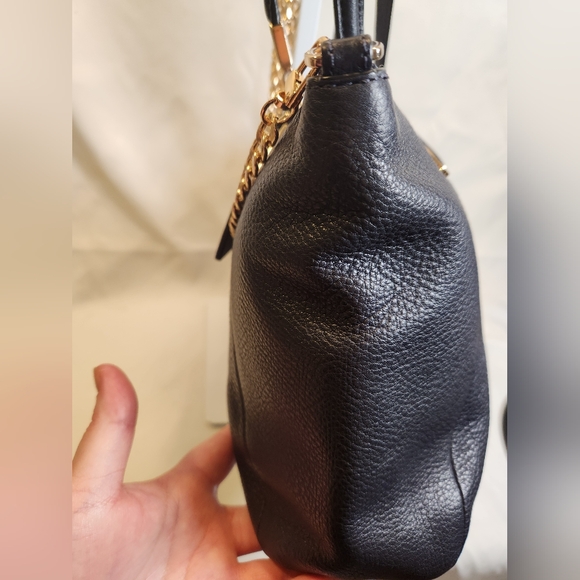 Coach Kelsey Satchel Navy Pebbled Leather - Picture 7 of 12